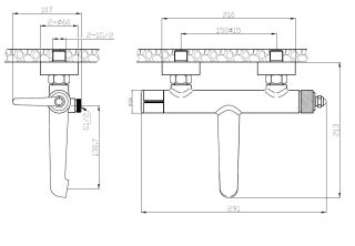 Смеситель для ванны ESKO Bangkok BG54 хром
